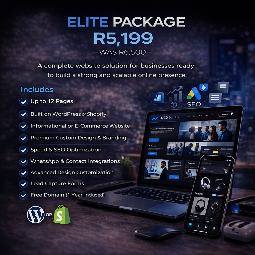 Elite Business Web Design Package for Shopify and Wordpress